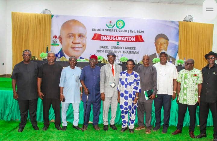 Enugu Sports Club Urges  Gov. Mbah To Check Land Encroachment, inaugurates New Exco