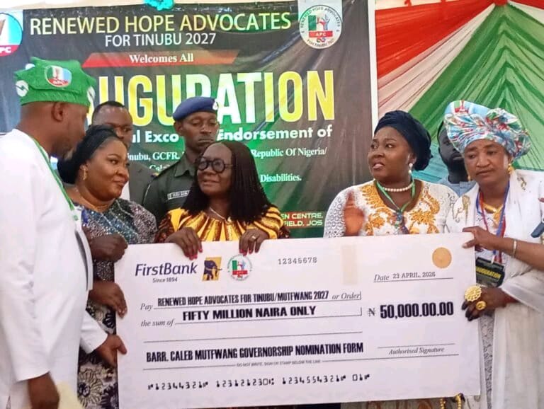 Group donates N50m to support Tinubu, Mutfwang re-election in 2027