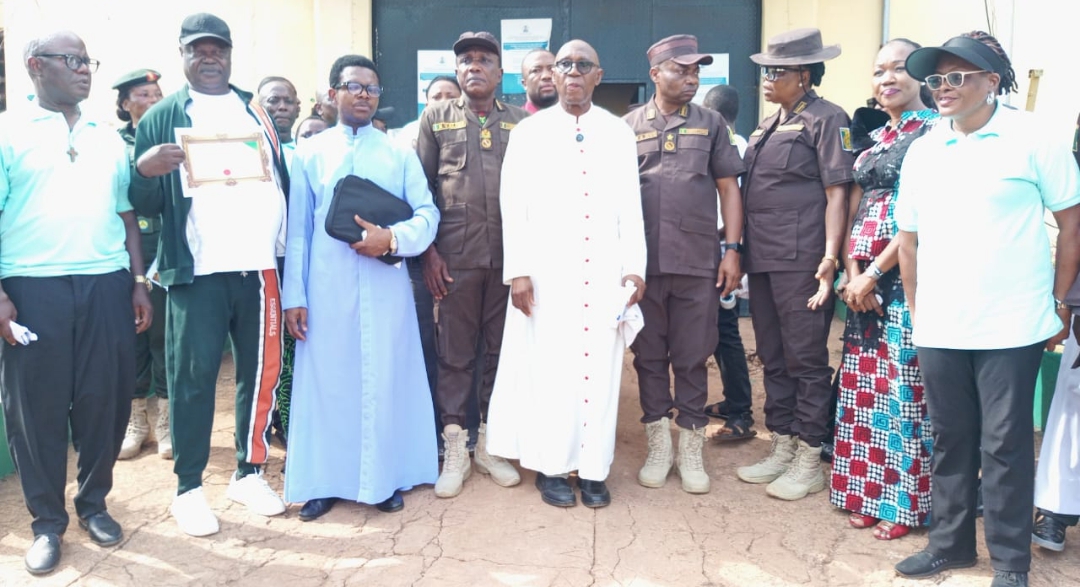 NCoS applauds Monsignor Ike , CIDJAP Contributions To inmates’ Reformation, Custodial Centres Uplift